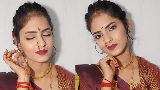 traditional Maharashtrian makeup tutorial|| step by step|| #shorts #makeup #marathi #tutorial