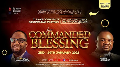 DAY 8 OF 21 DAYS FASTING & PRAYERS  || WILDERNESS EXPERIENCE || PST DELE OSUNMAKINDE  || 10THJAN2022