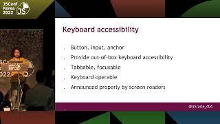 Accessibility with Svelte - Beyond Compiler Warnings by Anuradha Kumari | JSConf Korea 2022