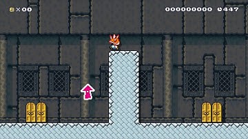 Mario Maker: Kaizo Training P-Switch - Spring level