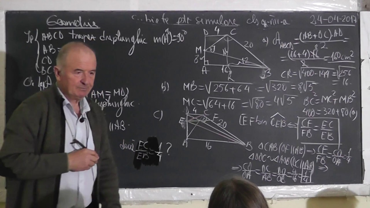 1473 Aria trapezului Teorema bisectoarei Cazuri asemanare Teorema ...