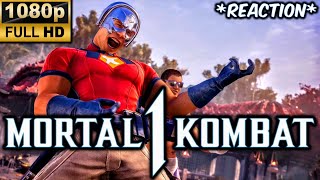 MK1 *PEACEMAKER* GAMEPLAY TRAILER REACTION!! (JANET CAGE KAMEO GAMEPLAY) 1080p 60 (MORTAL KOMBAT 1)