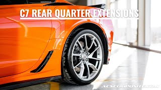 ACS Composite C7 Corvette ZR1, Z06 & Grand Sport Rear Quarter Extensions | 454257 | Install Video