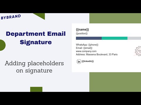 Department email signature - Adding placeholders