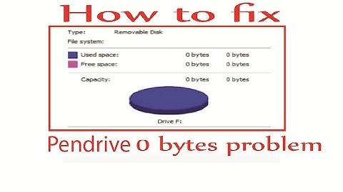 How to fix pendrive 0 bytes problem | Repair Corrupted Pendrive/Memory card