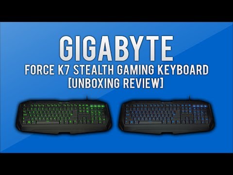 GIGABYTE FORCE K7 STEALTH GAMING KEYBOARD UNBOXING REVIEW [HD]