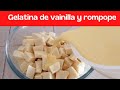 gelatina de vainilla y salsa de rompope para venta de postres