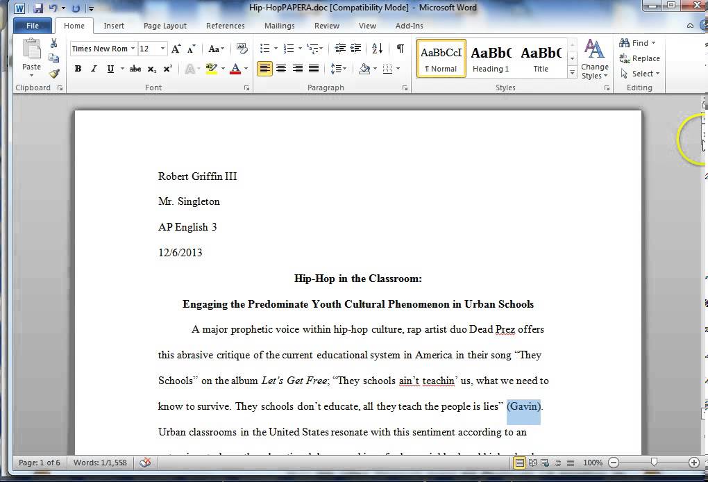 How to cite a thesis paper in mla format