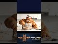 Muscular Cat Tries Baking... It's a Disaster! 🎂😂 #shorts #funnycat #bakingfail #animation #viral