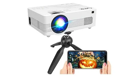 [WiFi Projector] QXK Upgraded 7500Lumens Projector, Enhanced Full HD 1080P Mini Projector, Max 200”