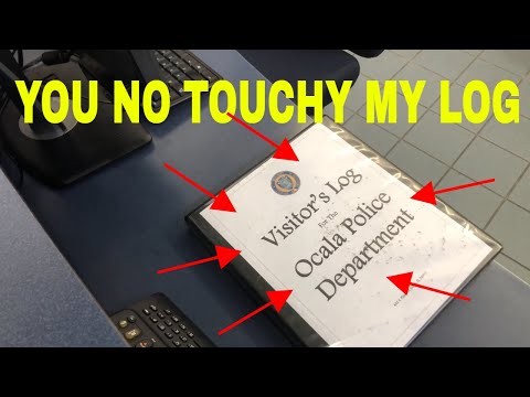 FAIL: Officer Rossi Snatches the VISITOR sign in book then gets corrected.