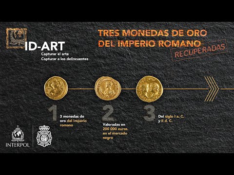 ID-Art casos de éxito: 3 monedas de oro del Imperio Romano, recuperadas