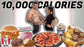 10,000 CALORIE CHALLENGE | EPIC CHEAT DAY | FITNESS COUPLE &amp; BABY BUMP