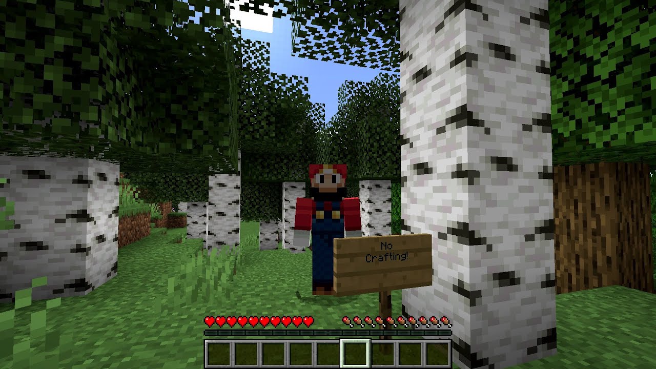 Minecraft But I can't Craft Anything! YouTube