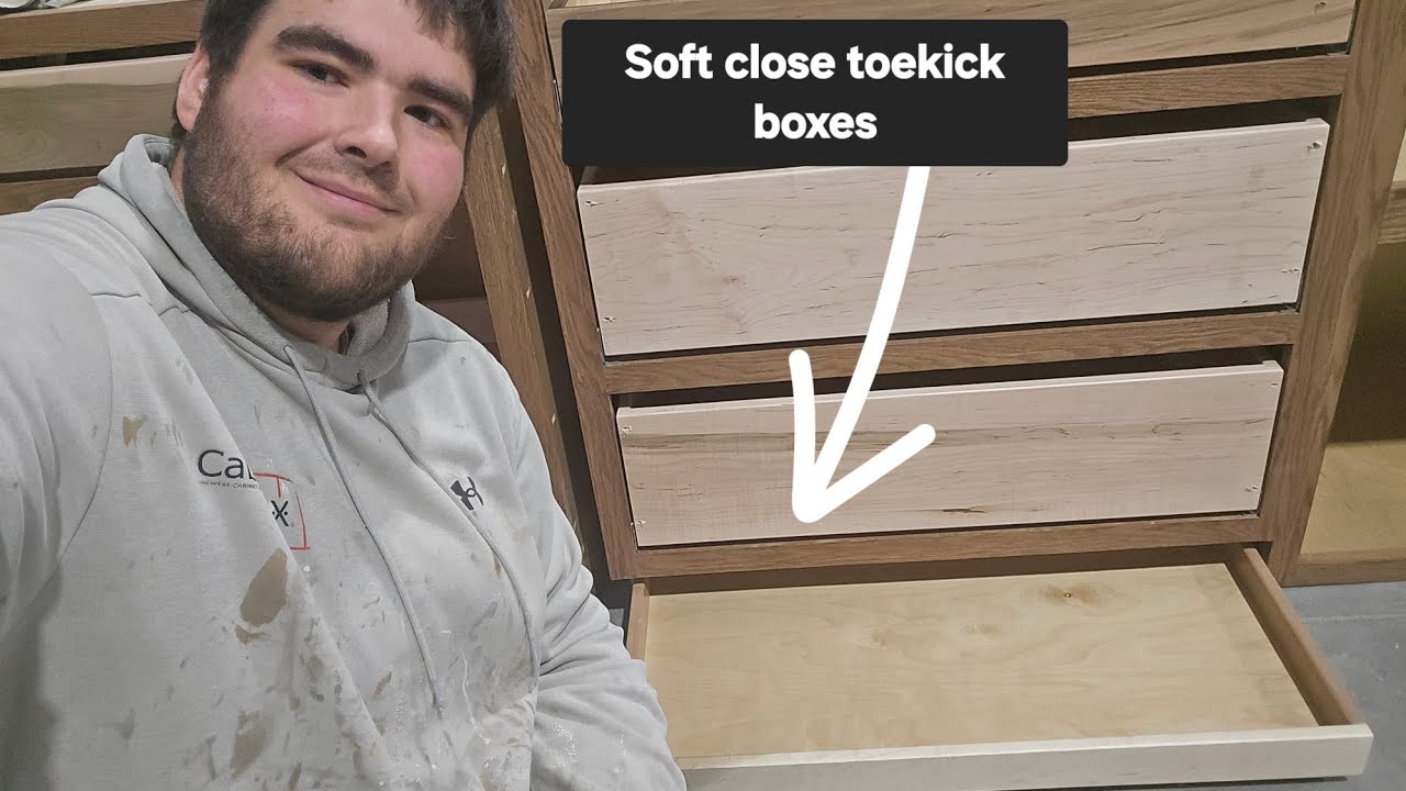 Custom red oak cabinets! #woodworking #customkitchen 