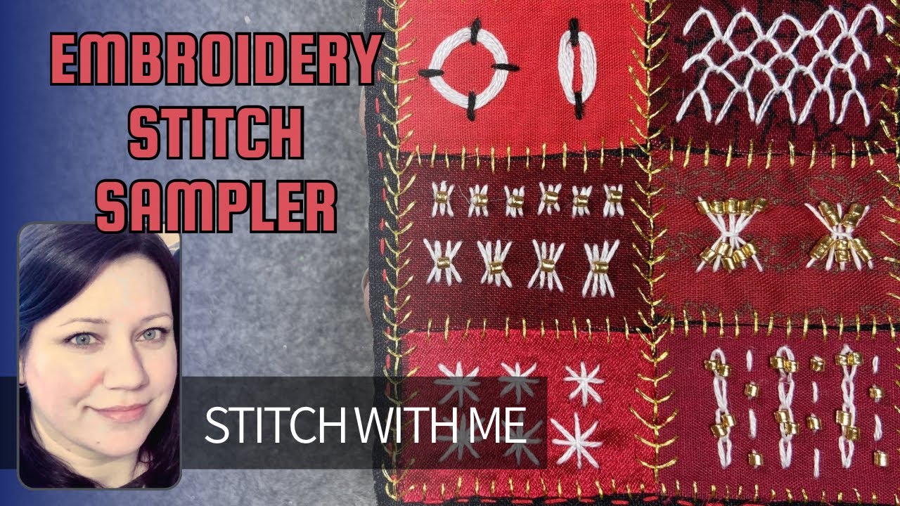 Stitch Sampler - How To Make Stitched Art Using Fabric Scraps 