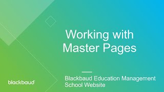 School Website: Creating a Master Layout screenshot 3