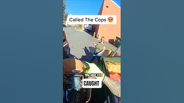 Employees called the cops! Whose wrong here? #dumpsterdiving #cops #police #viral #shorts