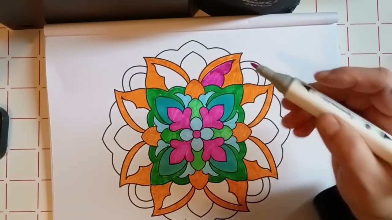 Coloring Mandala Easy 🌈 relaxing color 💙