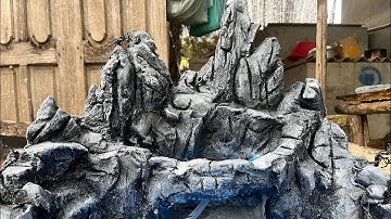 Cách Sơn giả đá non bộ từ xi măng đơn giản