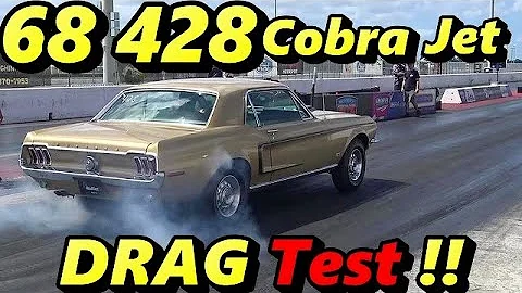 1/4 Mile DRAG TEST !! 1968 428 Cobra Jet Mustang !! Road Test TV®