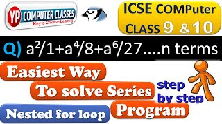 Java Series program using nested loop | Nested For Loop Series Program | YP Computer Classes