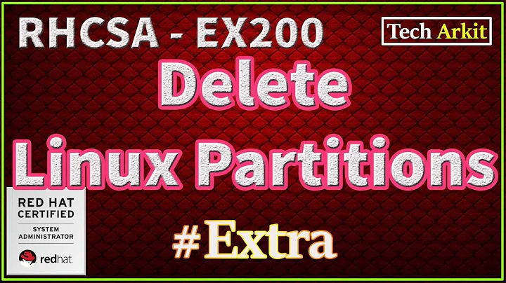 How To Delete Standard Partitions Linux | Remove Partitions | Tech Arkit | EX200
