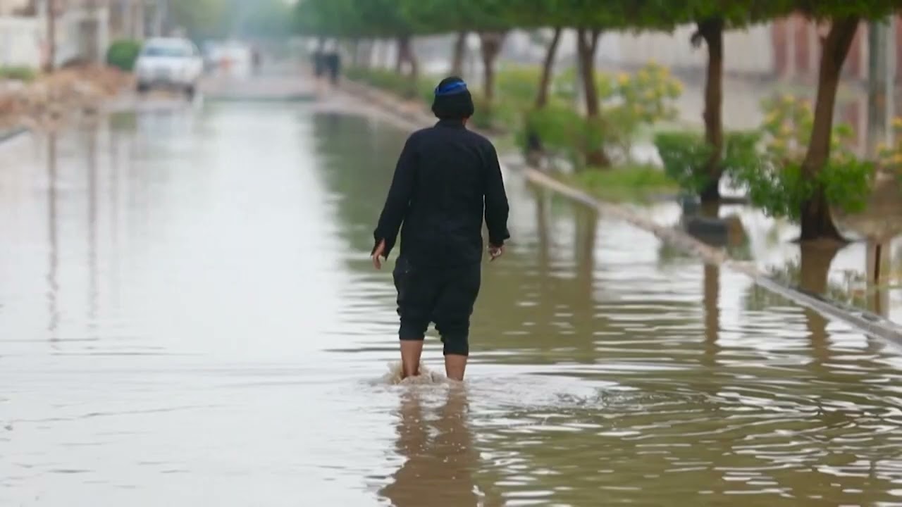 FLOODED STREETS IN HILLA AFTER HEAVY RAINS AS IRAQ BRACES FOR MORE STORMS