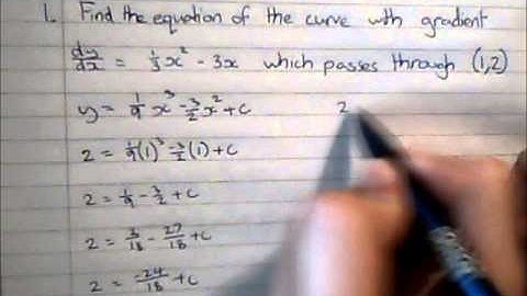 Finding the Equation of a Curve through Integration