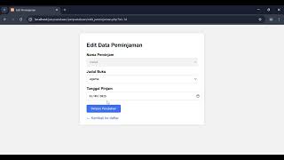 Daftar Peminjaman Buku  perpustakaan