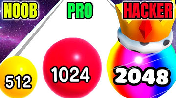 NOOB vs PRO vs HACKER - Ball Merge 2048