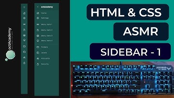 ASMR Coding No Talking - CSS3/HTML5 Animated Modern Sidebar Layout-1