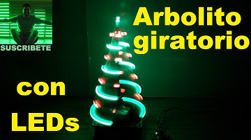 Arbolito giratorio con leds (proyecto navideño muy facil), spinning led christmas tree