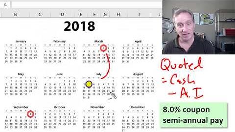 Accrued interest depends on the bond