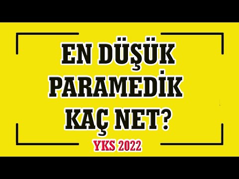 en düşük paramedik kaç net I en düşük ilk ve acil yardım netleri I paramedik sıralama I #yks