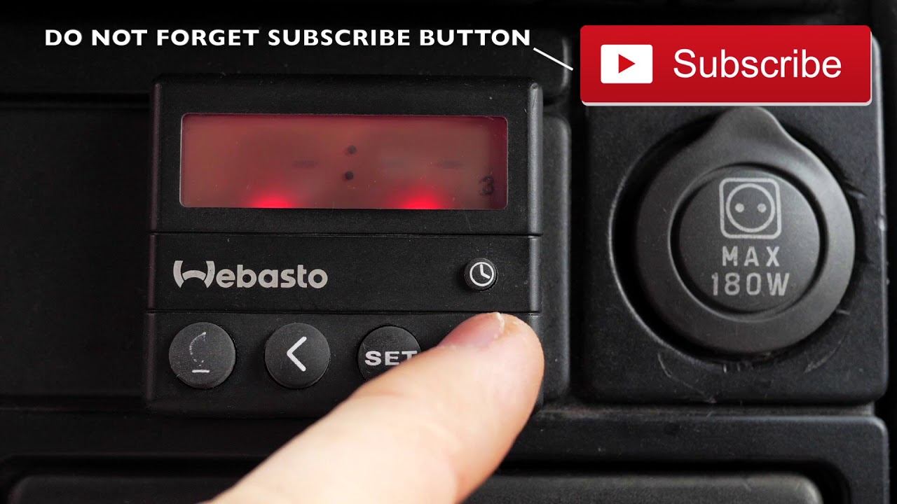 WEBASTO DIGITAL TIMER 12 SETTING -SUBSCRIBE THE CHANNEL- - YouTube