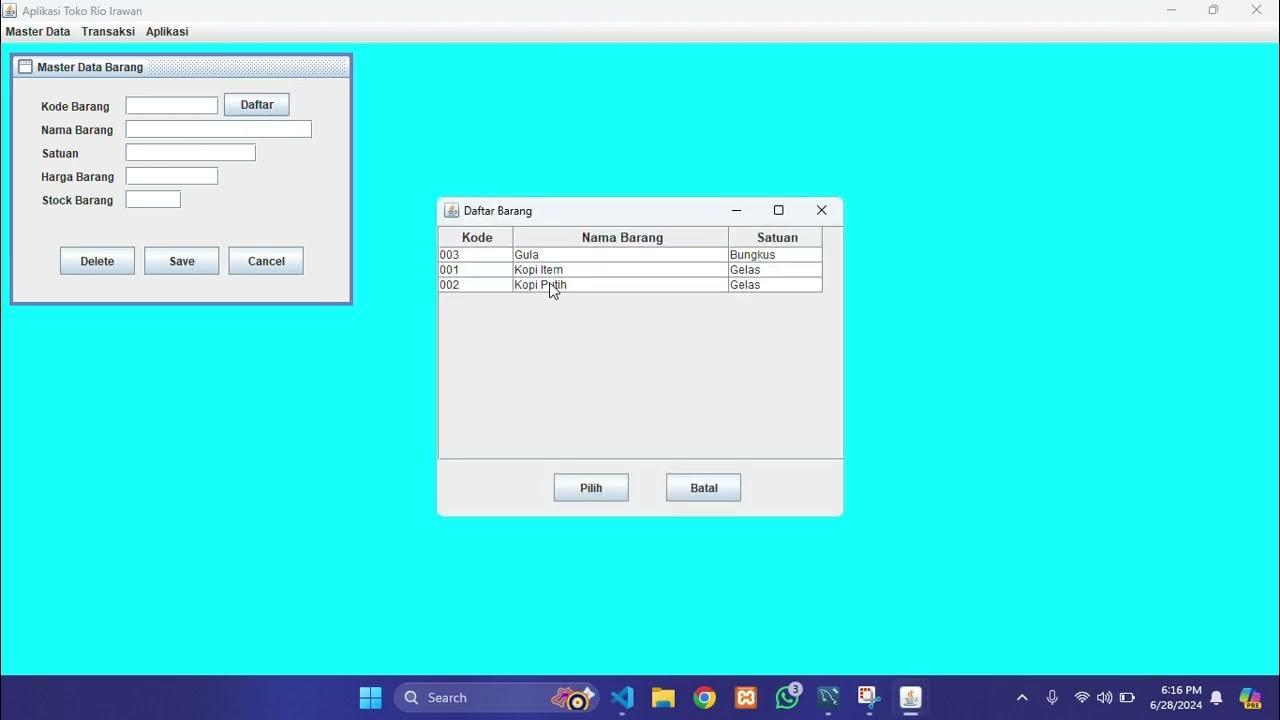 GUI Java Program + Database || TokoBarang - YouTube