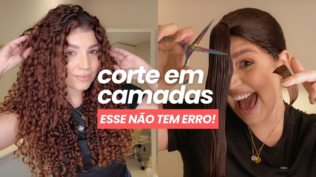 O CORTE PERFEITO PARA CABELO CACHEADO *faça sozinha* | por Jessica Melo