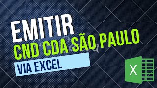 Planilha Excel Emissão CND CDA São Paulo