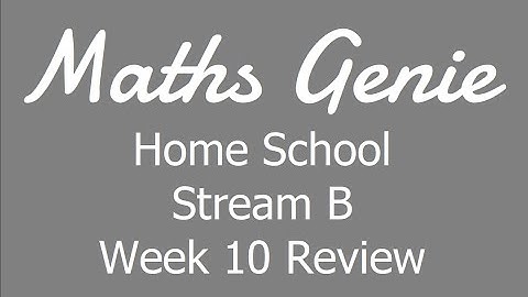 Home School Week 10 Review B