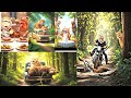 Cute cat and 🐯tiger and 🐻bear funny video #cute cat #tiger #bear# viralshort# 🐱cat tiger#cartoon