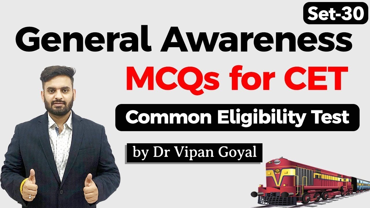 General Awareness MCQs for CET Common Eligibility Test Dr Vipan Goyal StudyIQ Set 30 