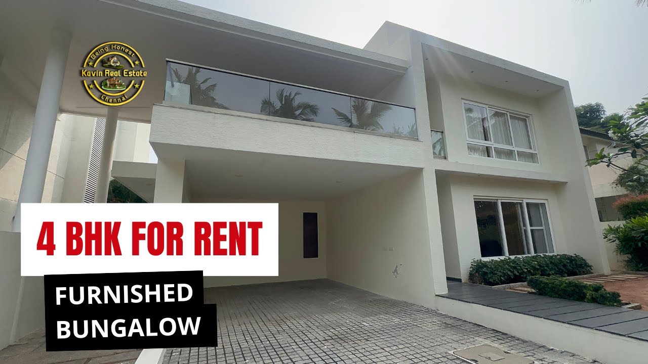 ID 2548 - Bungalow For Rent in ECR ||4BHK || 4CCP|| Lift || Garden || Furnished ||