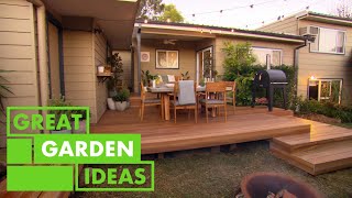 This EPIC Backyard Makeover Includes a Pizza Oven and Even a TV! | GARDEN | Great Home Ideas