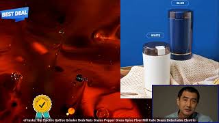 1005005418582143 Electric Coffee Grinder Herb Nuts Grains Pepper Grass Spice Flour Mill