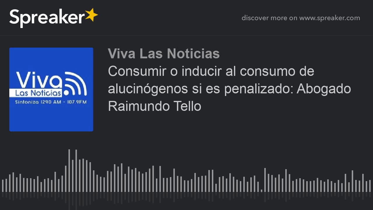 speaker biography 書き方 Consumir o inducir al consumo de alucinógenos si es penalizado: Abogado Raimundo Tello