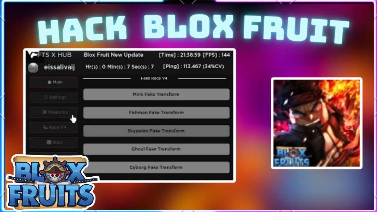 Script Blox Fruit (Hydrogen x Fluxus) Update 21 cho Mobile và PC