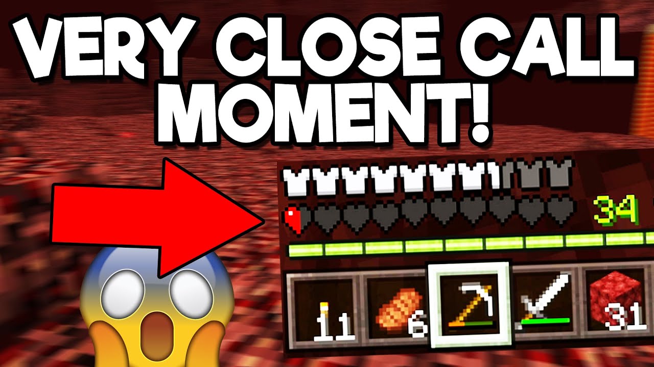 BIG CLOSE CALL IN MINECRAFT! Almost lost everything! - YouTube