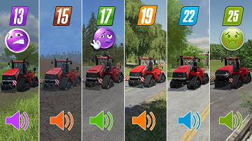 FS13 vs FS15 vs FS17 vs FS19 vs FS22 vs FS25 | CaseIH Quadtrac Engine Sounds Comparison