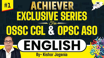 OPSC ASO & OSSC CGL Exclusive Series : English Session - 1 | Selective MCQs With Concepts